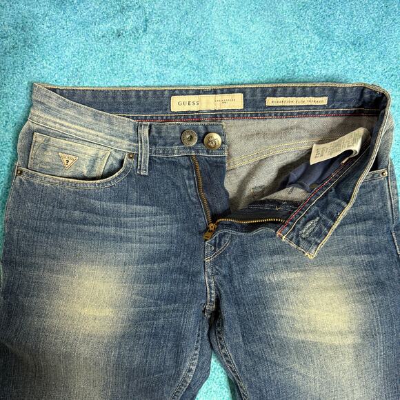 Vintage Guess Jeans Women’s 31 – Robertson Slim Tapered – Blue Denim Y2K - Picture 9 of 16